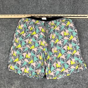 Nike Athletic Shorts Mens Size M Multicolor Retro 80s Graphic Mesh Drawstring